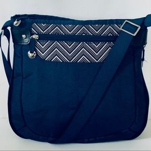 Travelon Expandable Navy Blue Crossbody Bag